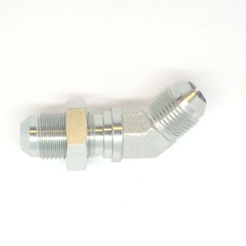 1/2 Jic 37° Male Flare Bulkhead 45 Degree Elbow Hydraulic Steel Fitting 2702-08-08