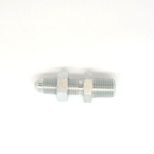 1/4 Jic 37° Flare Male x 1/4 Npt Male Bulkhead Adapter Hydraulic Steel Fitting 2706-04-04