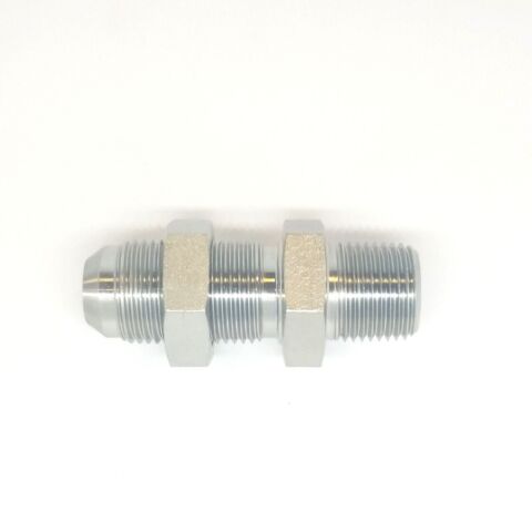 5/8 Jic 37° Flare Male x 1/2 Npt Male Bulkhead Adapter Hydraulic Steel Fitting 2706-10-08