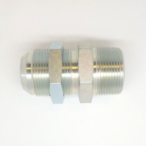 1-1/4 in Jic 37° Flare Male x 1-1/4 in Npt Male Bulkhead Adapter Hydraulic 2706-20-20