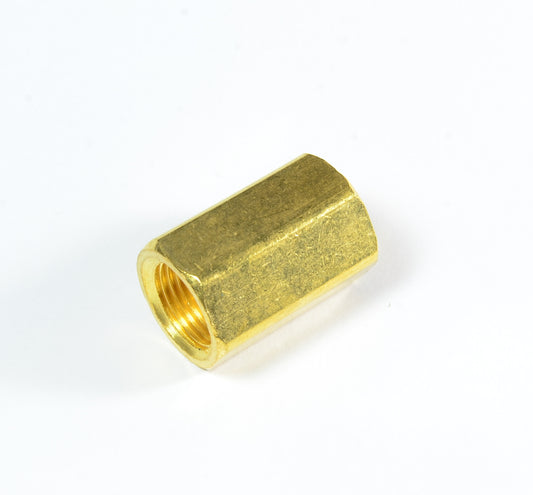 3/8 in Outer Dia Female Flare Tube Coupling Sae 45 Brass Fitting