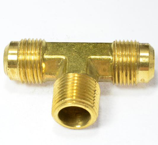 5/8 Od  to 1/2 Npt Sae 45 Flare to Male Pipe Branch Tee Propane Gas Air
