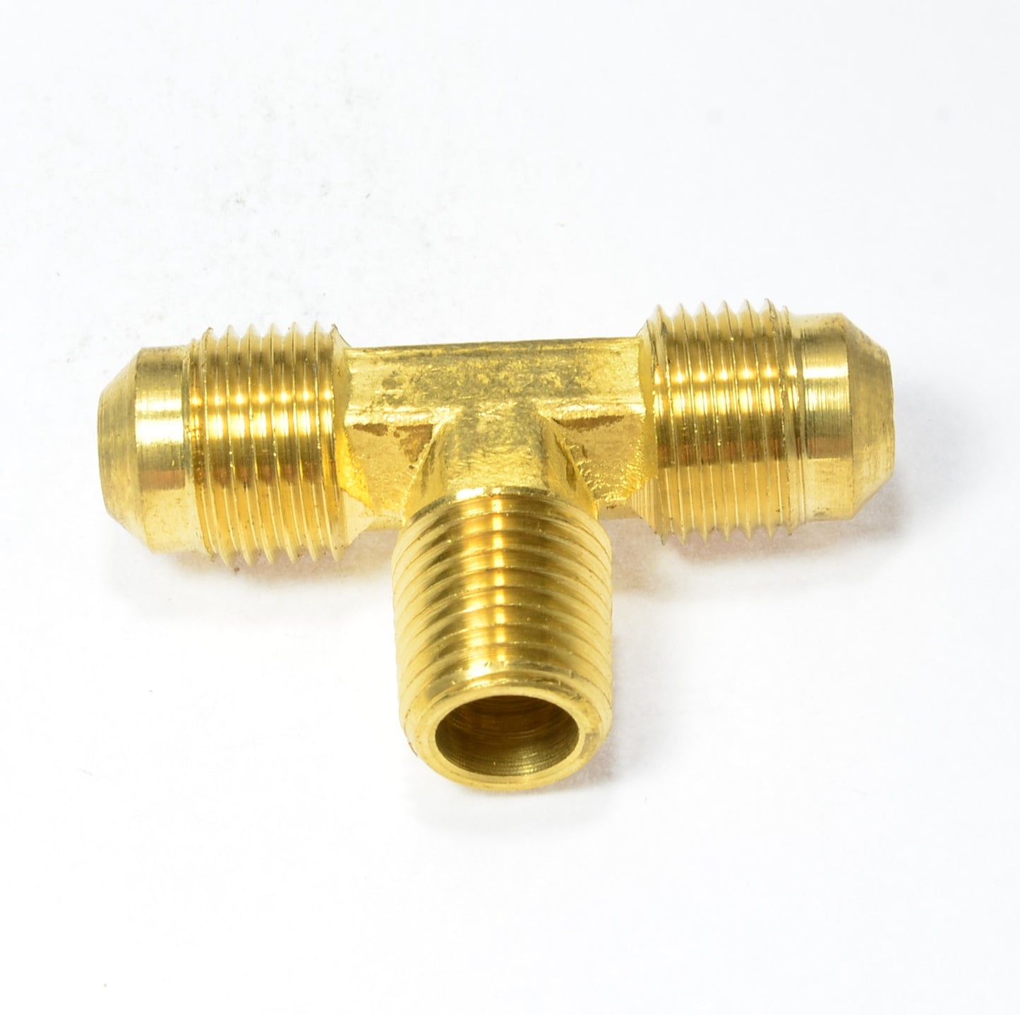 3/8 Od  to 1/4 Npt Sae 45 Flare to Male Pipe Branch Tee Propane Gas Air