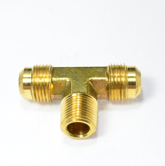 1/2 Od  to 3/8 Npt Sae 45 Flare to Male Pipe Branch Tee Propane Gas Air
