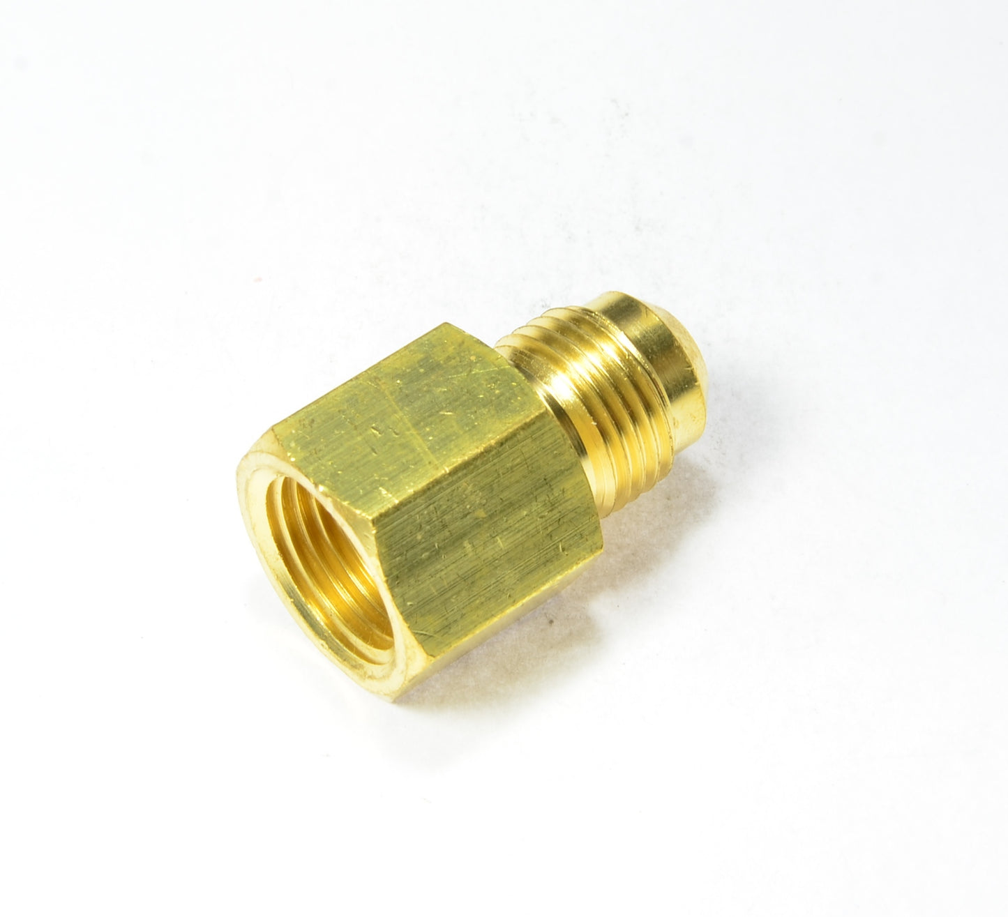 3/8 Male Sae 45 Flare to 3/8 Female Npt Pipe Adapter Fitting for Propane Gas HVAC