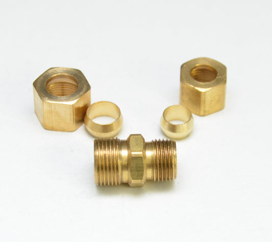 3/8 to 5/16 Tube Od Reducer Union Coupling Compression Fitting for Copper Tubing Water Oil