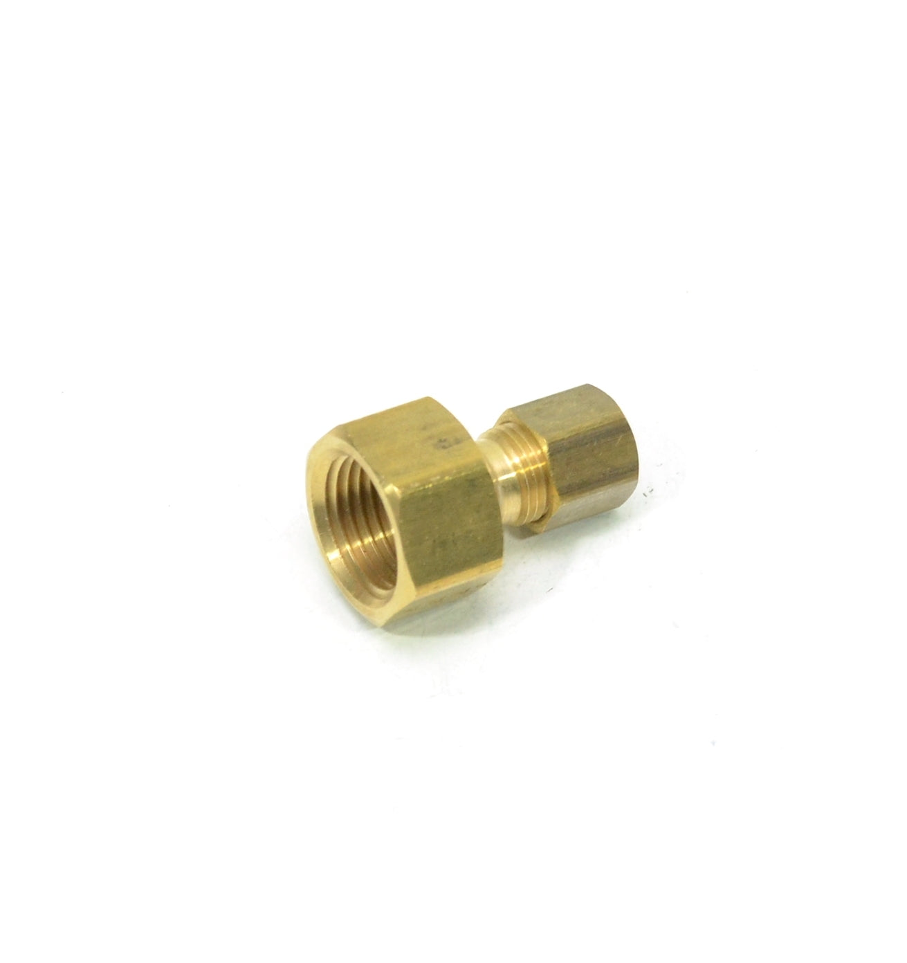 1/4 Tube OD Compression to 3/8 Npt Female Pipe Adapter Straight Fitting for Copper Tubing Water Oil Air