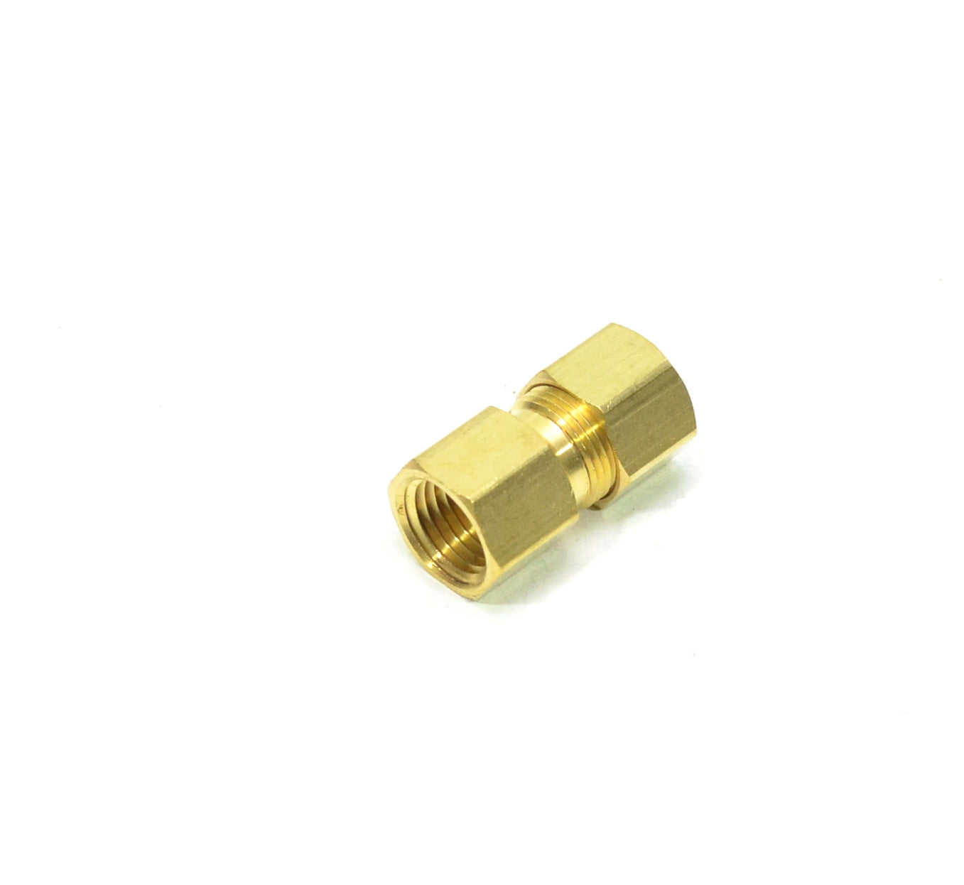 3/8 Tube OD Compression to 1/4 Npt Female Pipe Adapter Straight Fitting for Copper Tubing Water Oil Air