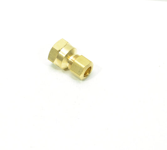 3/8 Tube OD Compression to 3/8 Npt Female Pipe Adapter Straight Fitting for Copper Tubing Water Oil Air