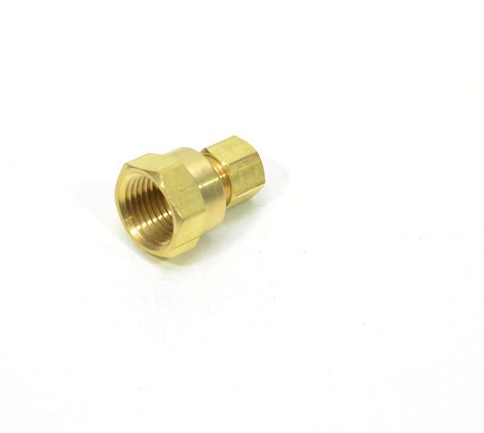 3/8 Tube OD Compression to 1/2 Npt Female Pipe Adapter Straight Fitting for Copper Tubing Water Oil Air