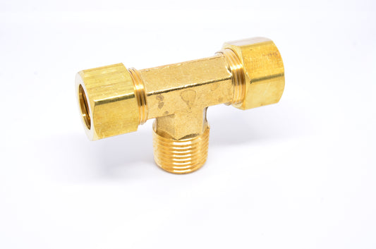 5/8 Tube OD Compression to 1/2 Npt Male Pipe Branch Tee Fitting for Copper Tubing Water Oil Air