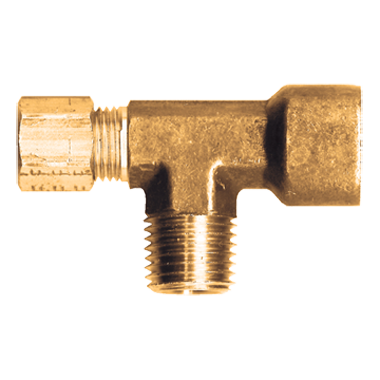 1/4 Tube OD Compression to 1/8 Npt Male Female Pipe Street Tee T Fitting for Copper Tubing Water Oil Air