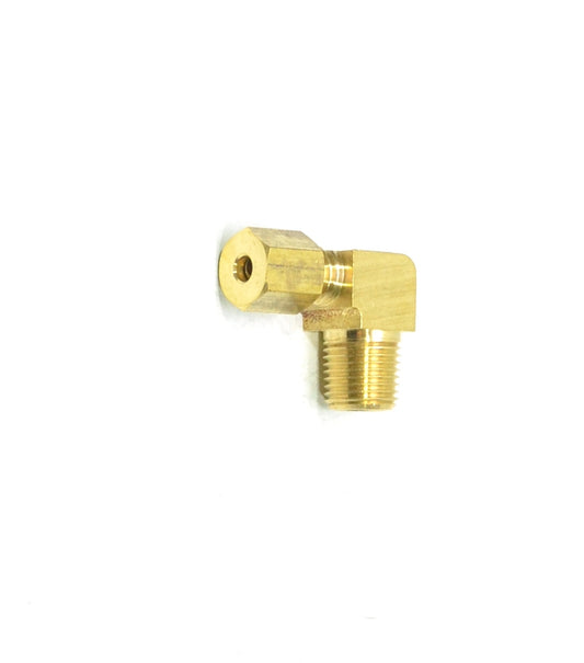 1/8 Tube OD Compression to 1/8 Npt Male Pipe Adapter Elbow Fitting for Copper Tubing Water Oil Air