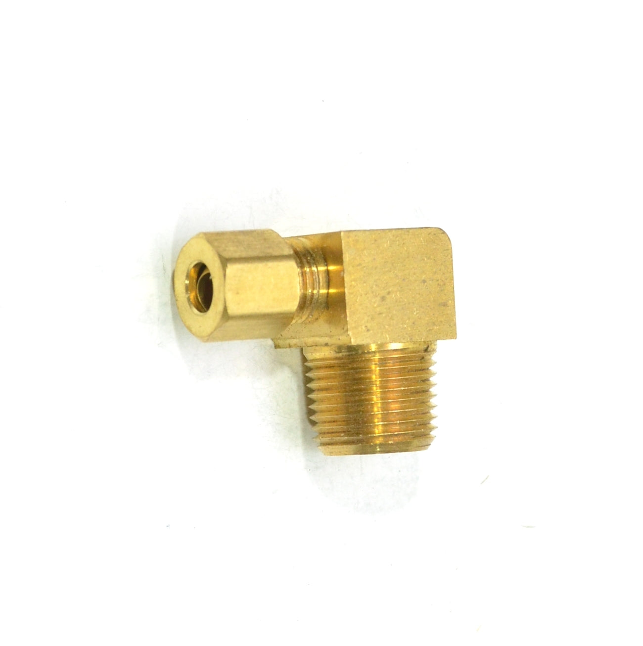 1/4 Tube OD Compression to 3/8 Npt Male Pipe Adapter Elbow Fitting for Copper Tubing Water Oil Air