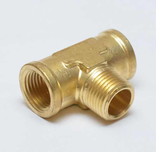 1/2" BSP Female - 1/2" BSP Male Center Branch Tee British Thread Fitting