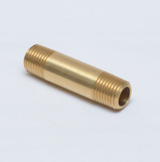 2in Long Pipe Nipple 1/4 Male Npt Brass Fitting Fuel Oil Gas