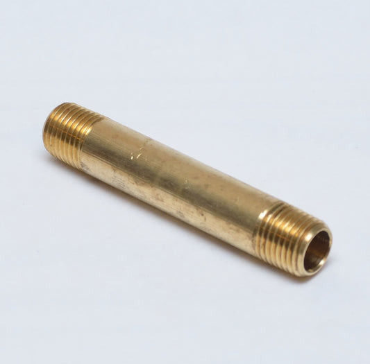 3in Long Pipe Nipple 1/4 Male Npt Brass Fitting Fuel Oil Gas