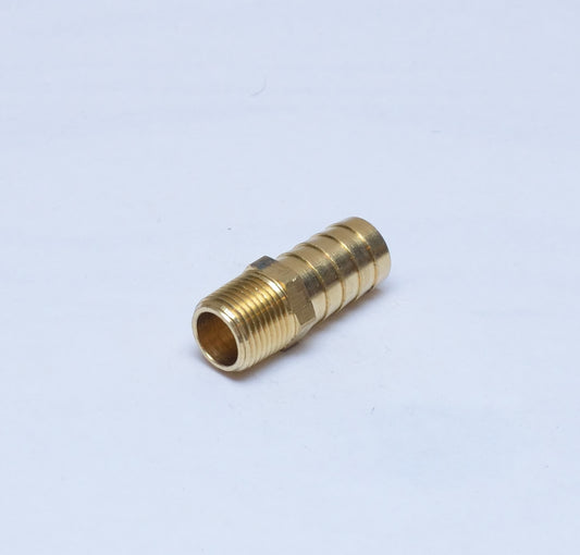 Brass Straight Male 14MM Hose ID Barb - 1/4" BSP Male