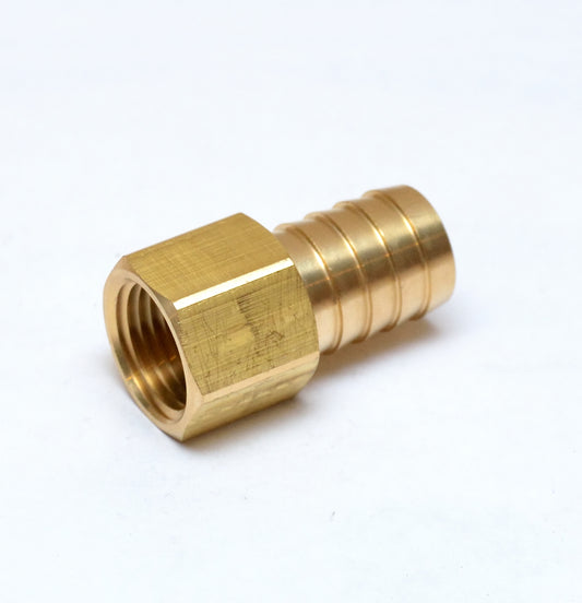 3/4 ID Barb 1/2 Female Npt Straight Hose End Fitting Brass Water Oil Air Gas