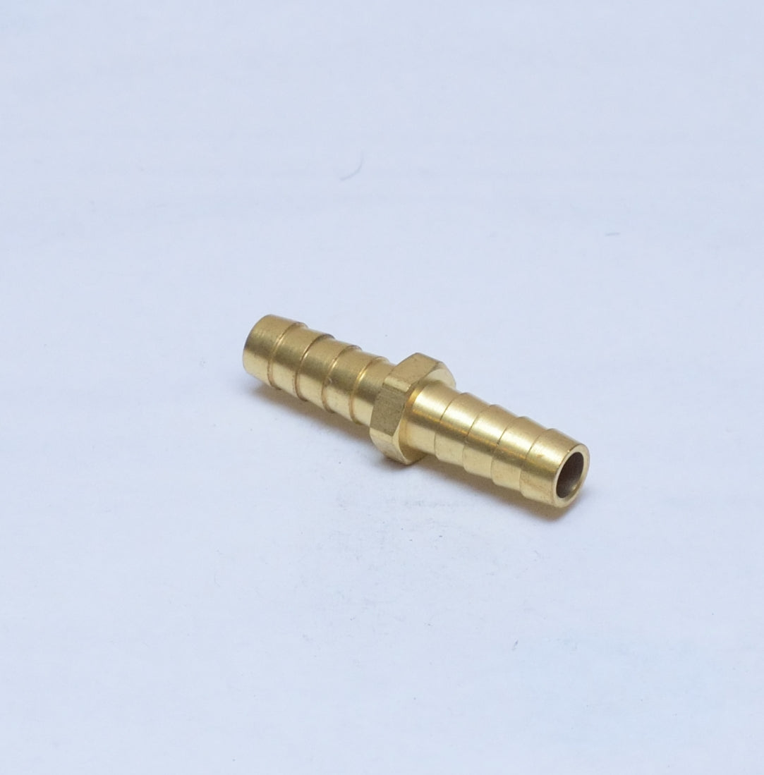 3/8 Hose ID Barb Mender Splicer Straight Union Brass Fitting Vacuum Fuel Air Oil Gas