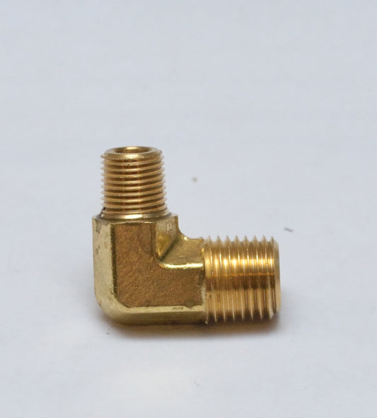 90 Degree Male Reducer Elbow 1/4 to 1/8 Npt Male Brass Pipe Fitting 99-BA