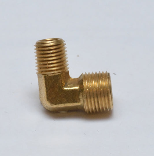 90 Degree Male Reducer Elbow 3/8 to 1/8 Npt Male Brass Pipe Fitting