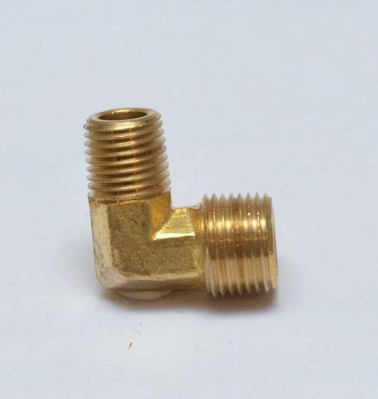 90 Degree Male Reducer Elbow 3/8 to 1/4 Npt Male Brass Pipe Fitting