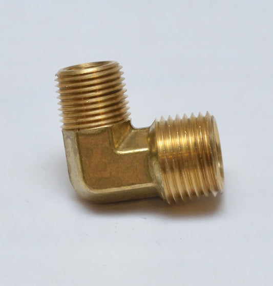 90 Degree Male Reducer Elbow 1/2 to 3/8 Npt Male Brass Pipe Fitting