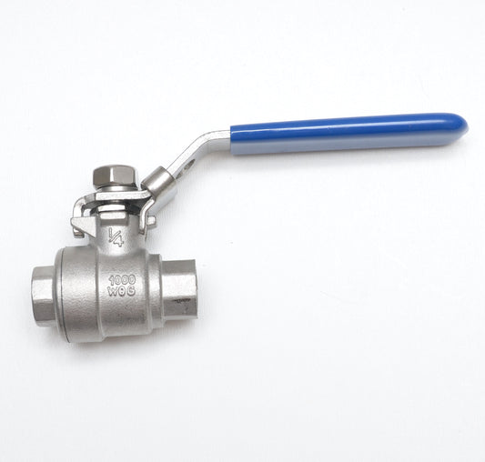 FASPARTS Stainless Steel Full Port 1/4 Female NPT FIP FPT Ball Valve 1000 PSI Water Oil Gas WOG