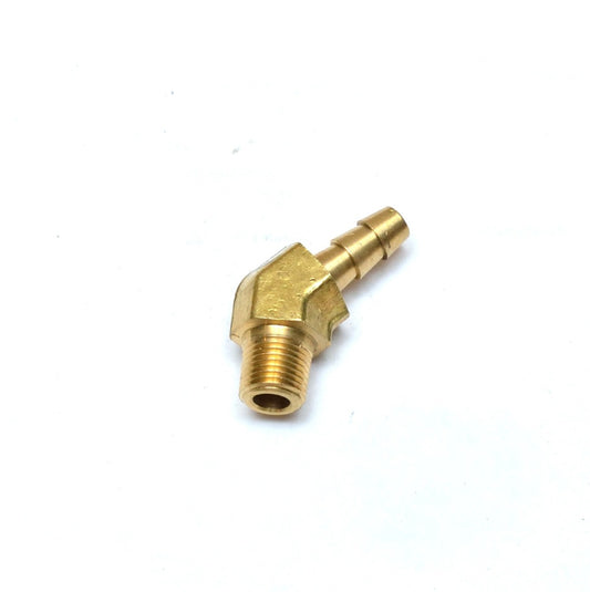 1/4 Hose ID Barb 1/8 Npt Male 45 Degree Elbow Brass Fitting Air Oil Gas