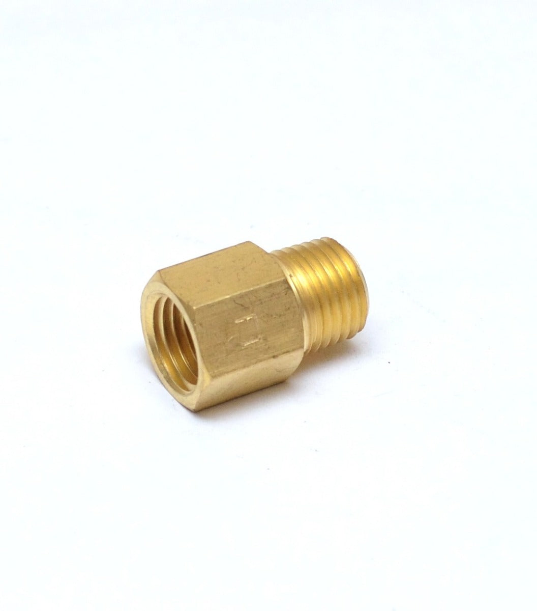 1/4" NPT Female American to 1/4" BSPT (R) Male British Tapered Brass Pipe Adapter