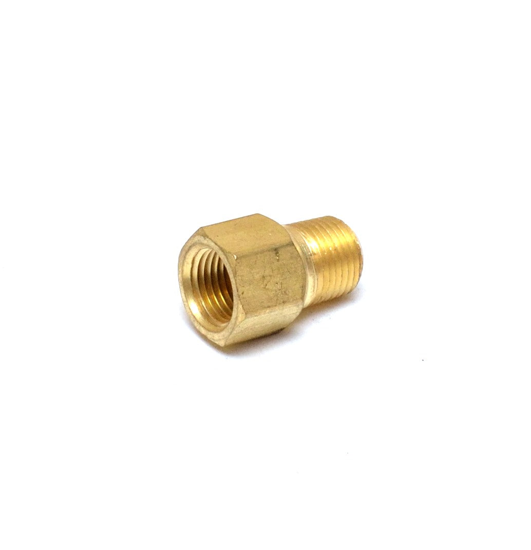 1/8" NPT Female American to 1/8" BSPT (R) Male British Tapered Brass Pipe Adapter