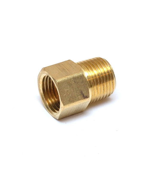 1/2" NPT Female American to 1/2" BSPT (R) Male British Tapered Brass Pipe Adapter