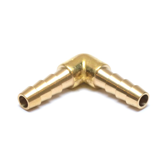 1/4" Hose ID Barb 90 Degree Elbow L Union Brass Fitting for Water Oil and Gas