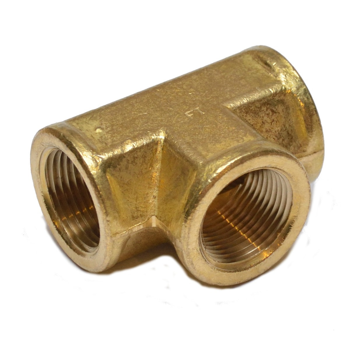 3/4 Npt Female Pipe T Tee 3 Way Brass Fitting Fuel Vacuum Air Water Oil Gas