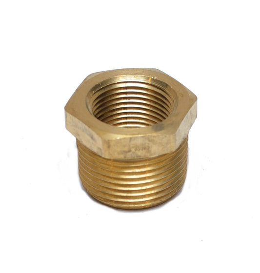 1 inch Male to 3/4 Female Npt Brass Pipe Reducer Bushing Fitting Water Fuel Gas Oil