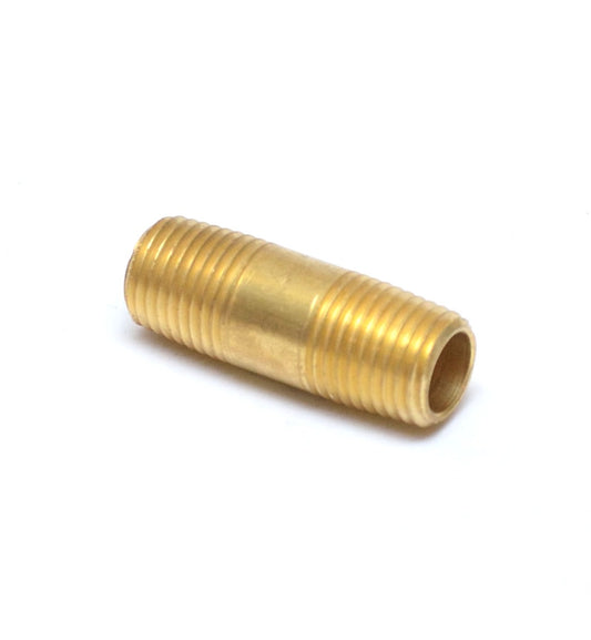 1-1/2 in Long Pipe Nipple 1/4 Male Npt Brass Fitting Fuel Oil Gas