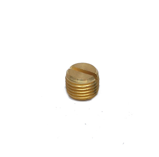 1/4 Male Npt Brass Slotted Flathead Pipe Plug Fitting Water Oil Gas Fuel