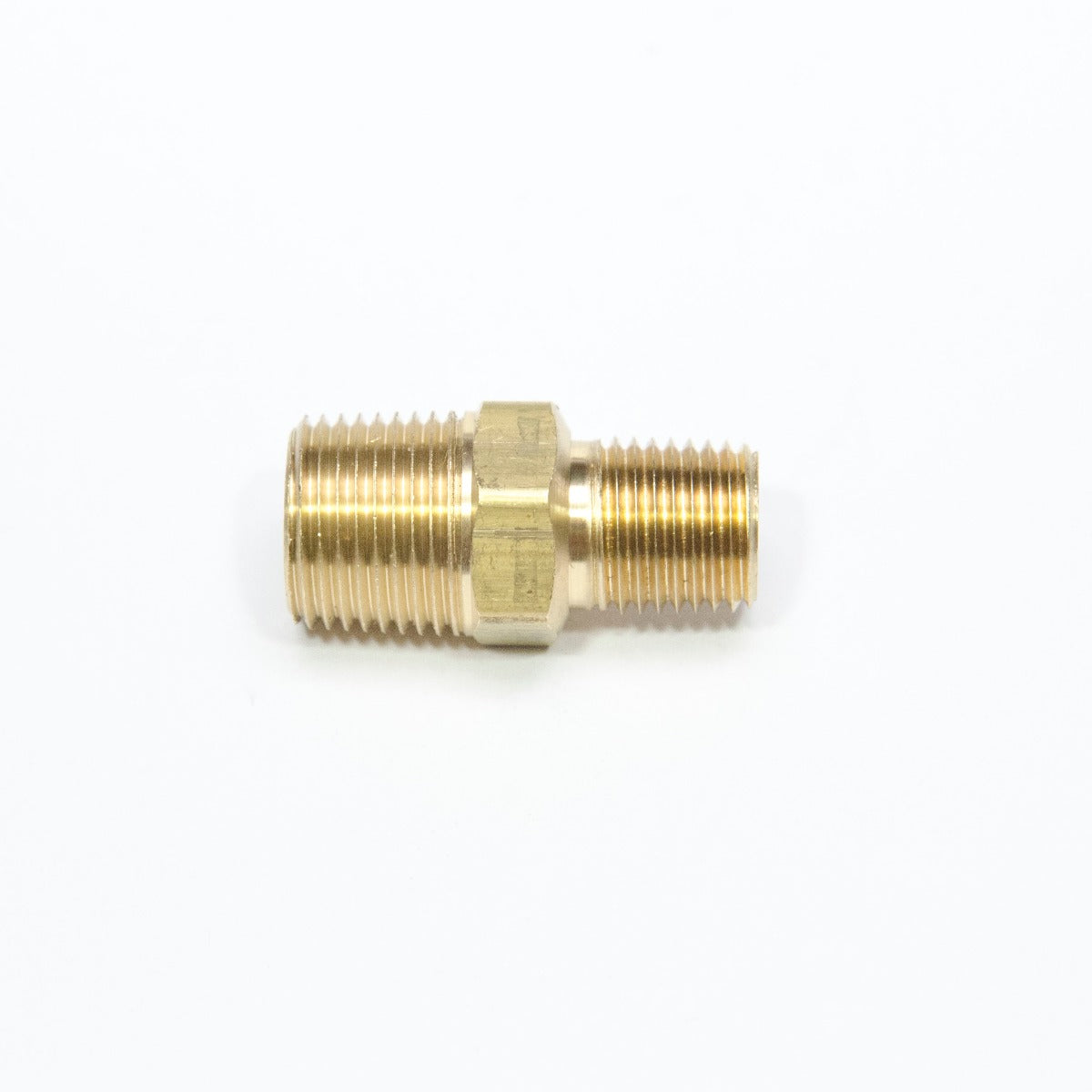 Hex Nipple Reducer 3/8 to 1/4 Male Npt Brass Fitting Air Water Fuel Oil Gas