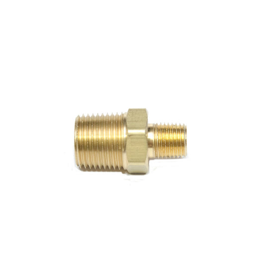 Hex Nipple Reducer 1/2 to 1/4 Male Npt Brass Fitting Air Water Fuel Oil Gas