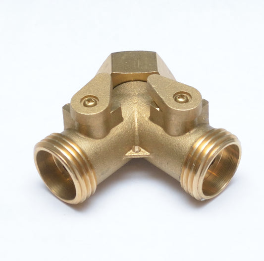 FasParts Washing Machine / Laundry Sink Y Wye Hot Cold Water Splitter Valve 3/4" Female GHT to Twin Male GHT