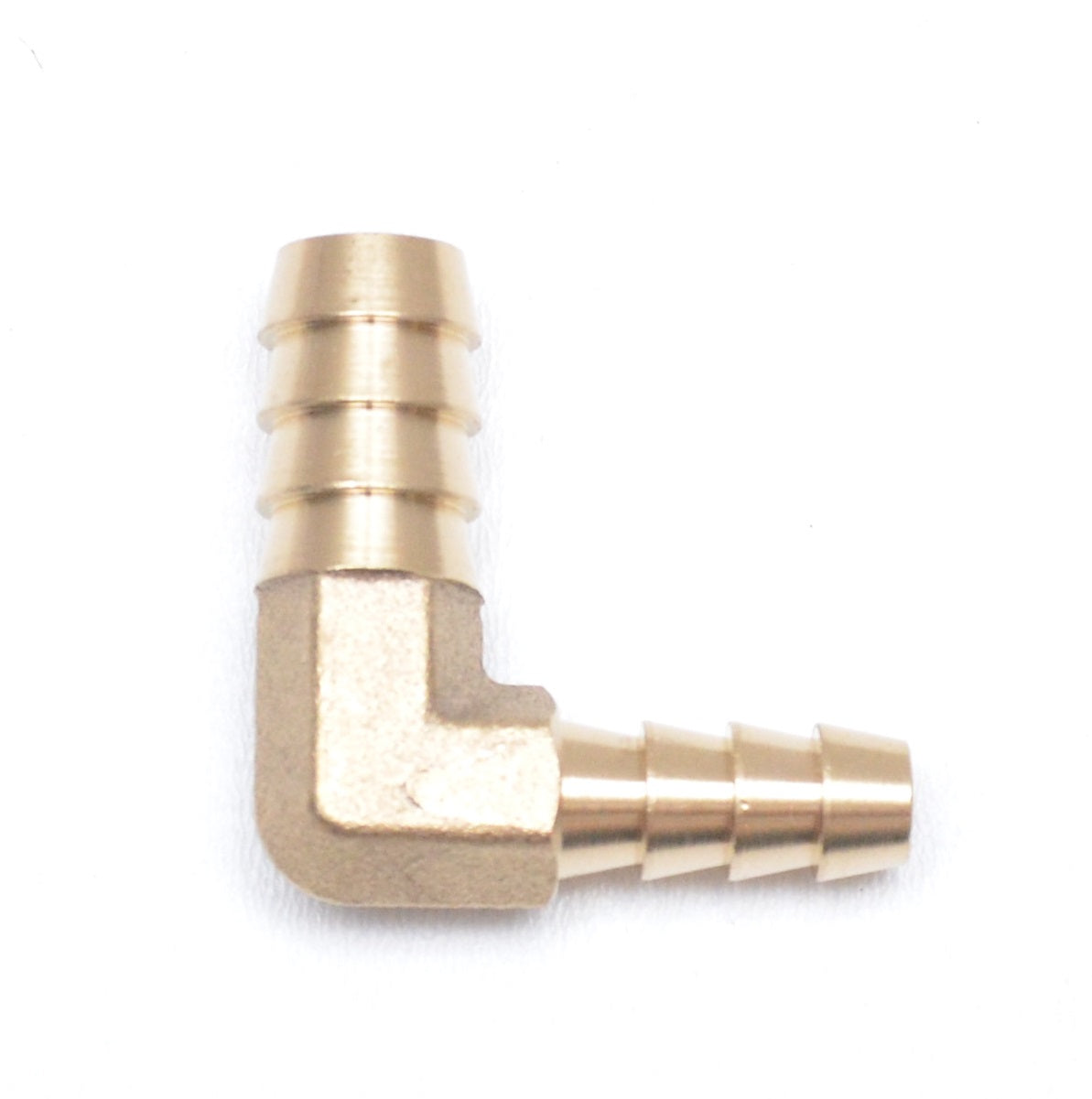 FasParts Brass 90 Elbow Union 3/8" Hose ID Barb - 1/4" Hose ID Barb REDUCER