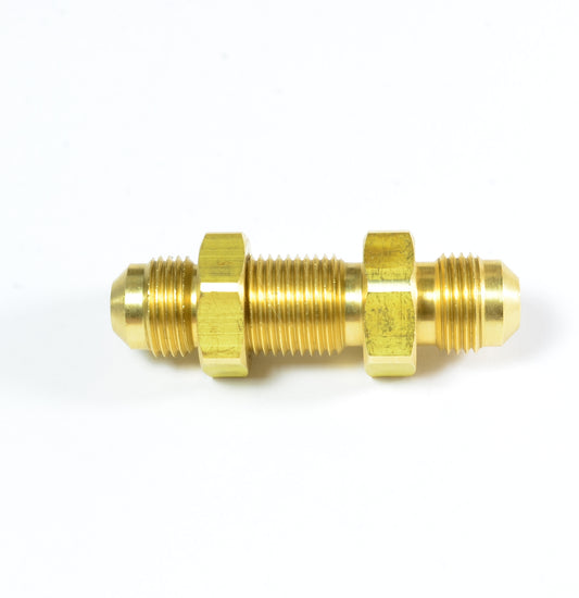 3/8 Outer Diameter Flare Male Bulkhead Union Sae 45 Copper Tube Brass Fitting Propane Gas Hvac